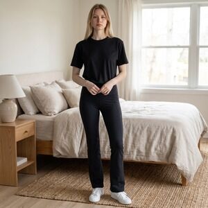 Athleta Black Bootcut Yoga Pants XSP Petite Nylon Lycra Athleisure